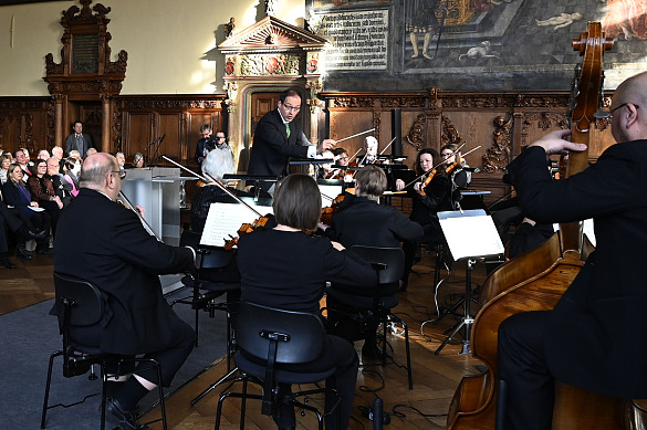 Neujahrsempfang des Senats 2023: Die Bremer Philharmoniker sorgen für den musikalischen Start in das neue Jahr.