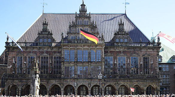 Blick vom Bremer Marktplatz auf das Bremer Rathaus