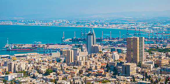 Blick auf Haifa